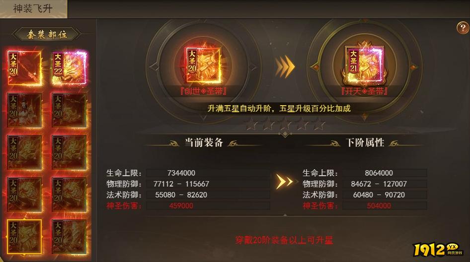 1912yx《开天西游》大圣飞升系统介绍